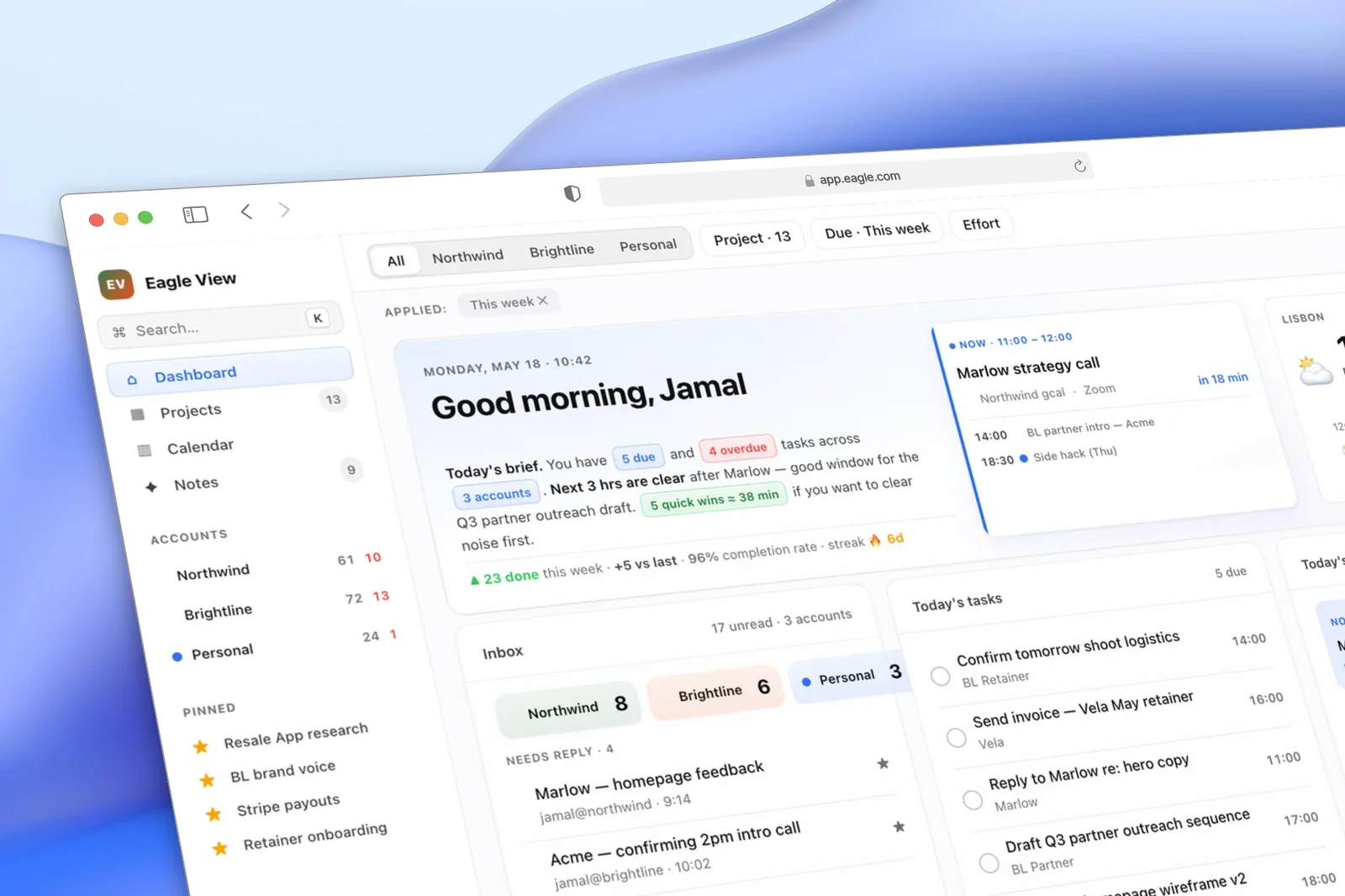 Eagle View — Dashboard